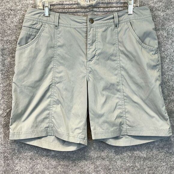 ROYAL ROBBINS Women’s Hiking Shorts Zip Pockets Lightweight Gray Size 12 - Picture 1 of 12
